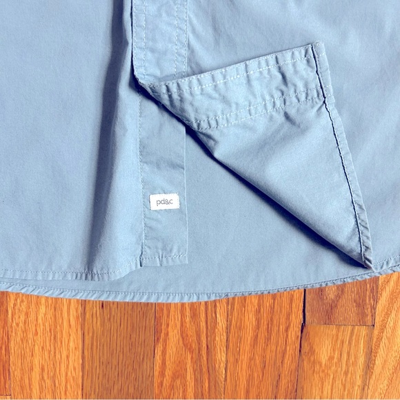 pd&c Short Sleeved Button Down Casual Shirt 1X 100% Cotton XLT Work Office - Picture 4 of 8